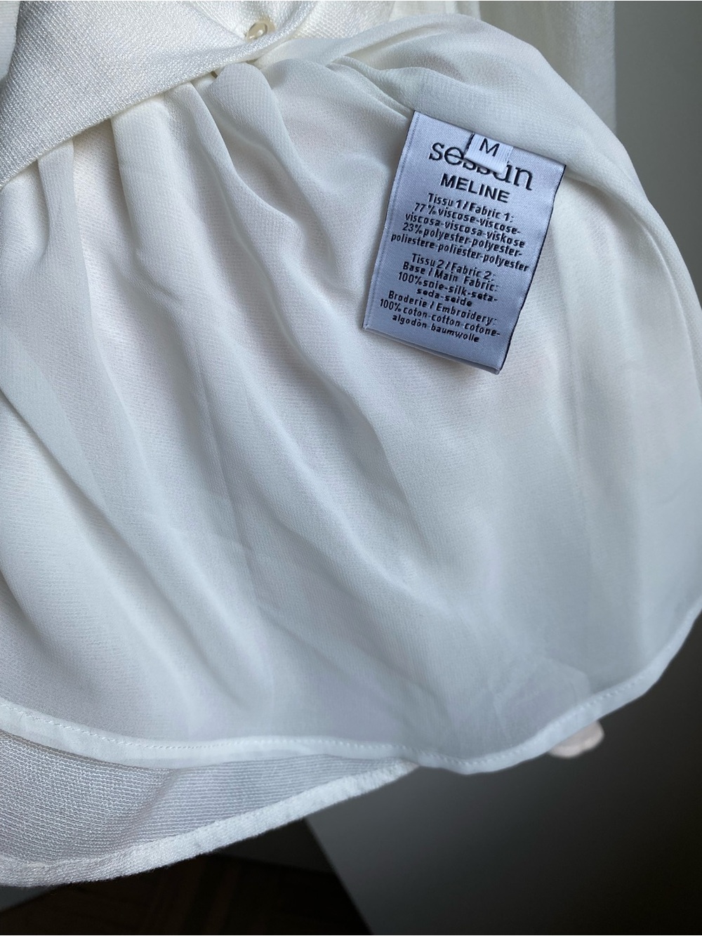 Sessun Meline Tie Front Midi Dress, Cream - Picture 5 of 7